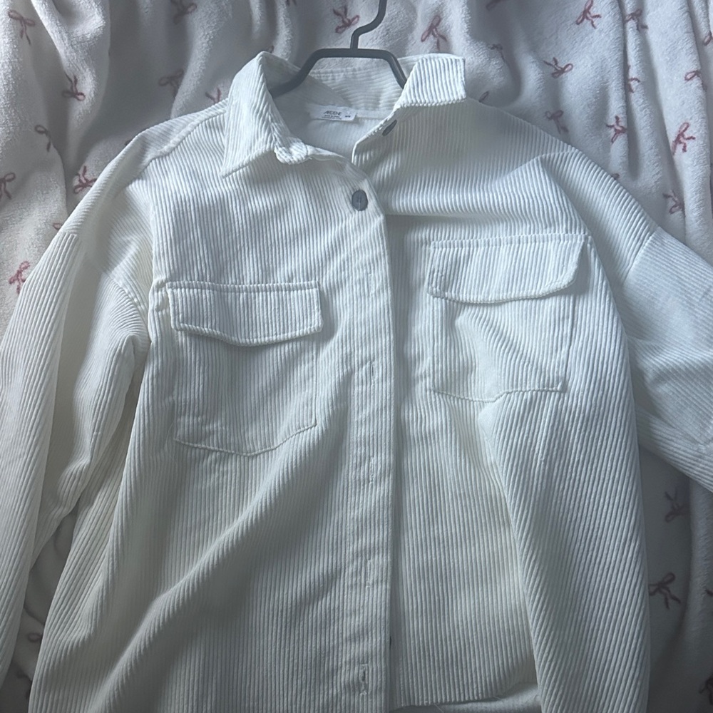 Ardene Casual White Corduroy Shirt